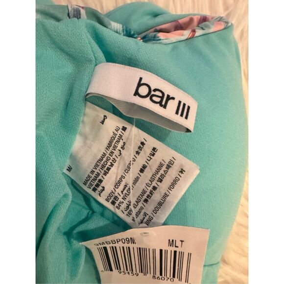 NWT Bar III Copacabana Printed Twist-Front One-Piece Swimsuit Multicolor Medium - Picture 5 of 12